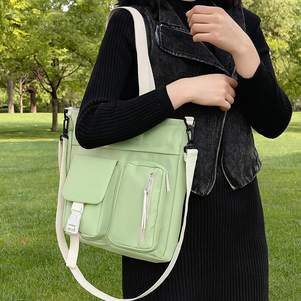 Шкільний набір: Рюкзак, сумка, шоппер, зелений, пенал / Комплект сумок / Рюкзак з сумками