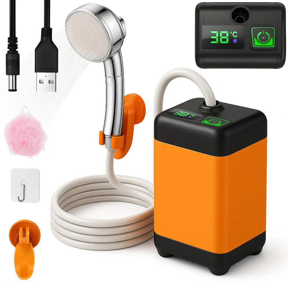 Портативний душ із акумулятором 4800 мАг, MY-880 / Мобільний душ для кемпінгу / Душ із цифровим індикатором