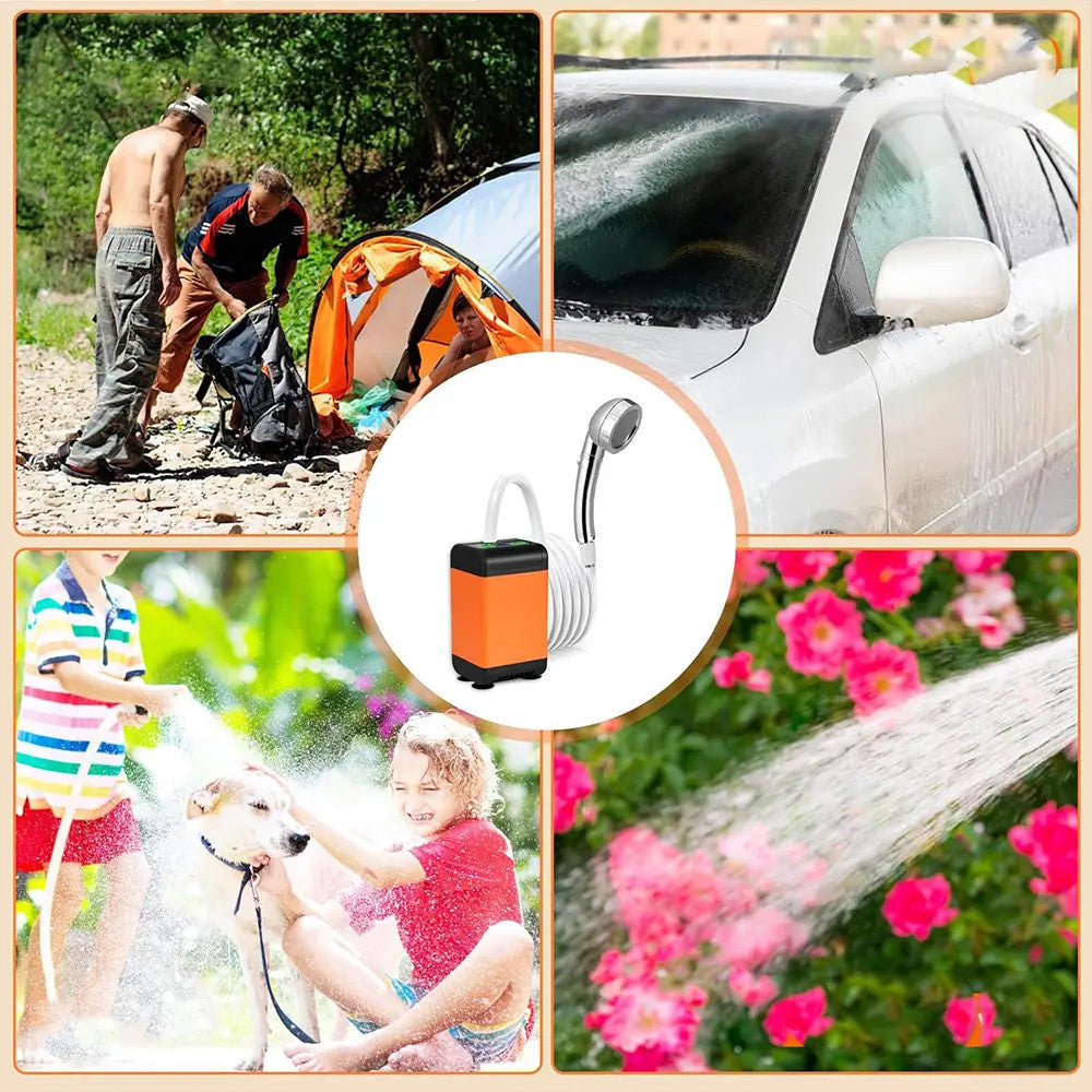 Портативний душ із акумулятором 4800 мАг, MY-880 / Мобільний душ для кемпінгу / Душ із цифровим індикатором