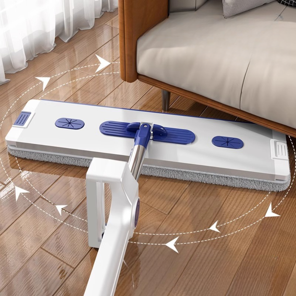 Швабра зі складним відром, 12 л / Швабра ледарка / Самовіджимаюча швабра / Набір для прибирання