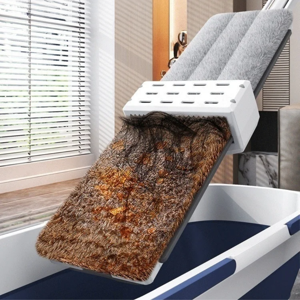 Швабра зі складним відром, 12 л / Швабра ледарка / Самовіджимаюча швабра / Набір для прибирання