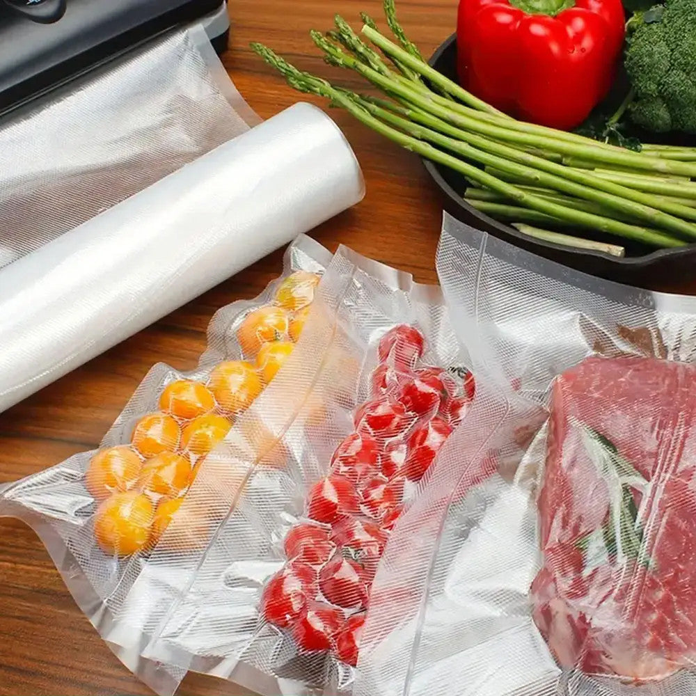 Пакети для вакууматора 3мх30см / Рифлений рулон пакетів для вакууматора / Вакуумні пакети для продуктів