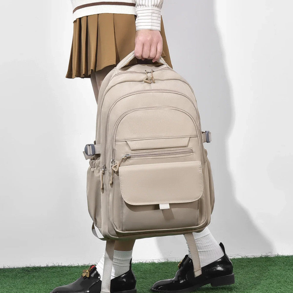 Шкільний рюкзак водонепроникний 44×29×13см, Бежевий / Рюкзак у школу / Рюкзак підлітковий / Міський рюкзак