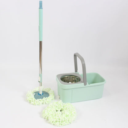 Швабра з автоматичним віджимом та відром 6л, Бірюзовий / Швабра ледарка / Швабра з відром / Швабра ледарка з віджимом