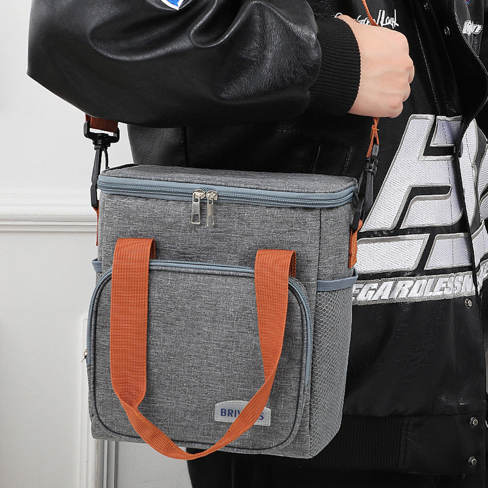 Термосумка для пікніка DF-02, Сіра / Сумка холодильник / Холодильник сумка / Туристична термосумка