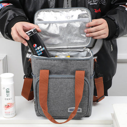 Термосумка для пікніка DF-02, Сіра / Сумка холодильник / Холодильник сумка / Туристична термосумка