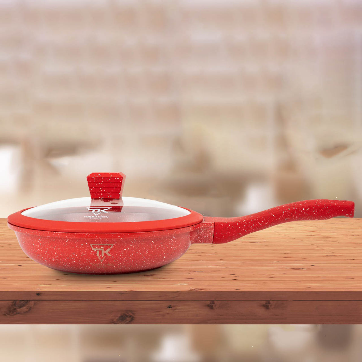 Набір каструль із гранітним покриттям 10 предметів, Top Kitchen TK0005, Червоний / Набір посуду з антипригарним покриттям