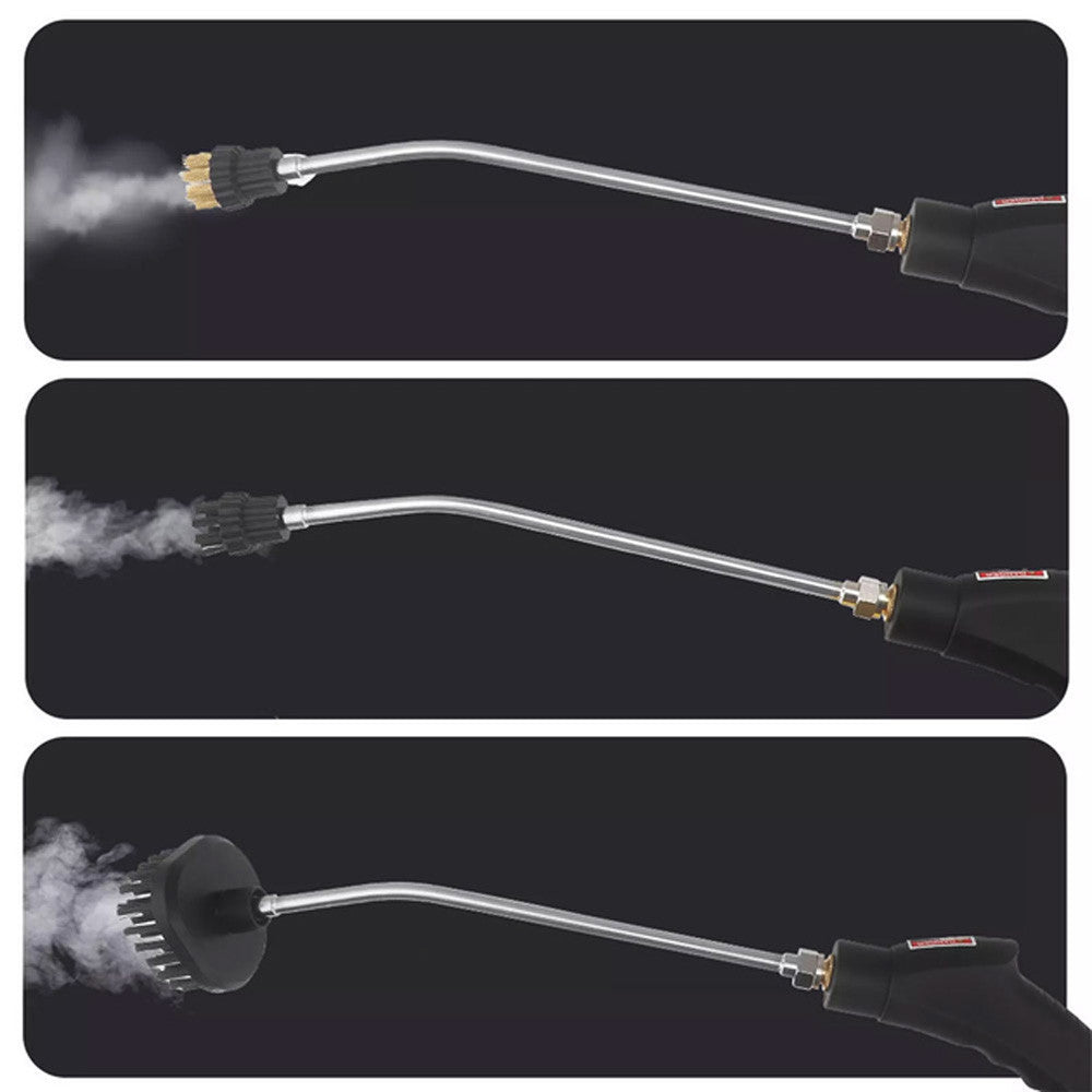 Компактний пароочисник для дому 2500Вт, 1.2л + 7 насадок / Парогенератор для прибирання / Паровий очищувач