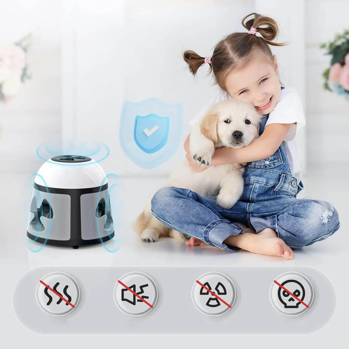 Ультразвуковий відлякувач для мишей та щурів 360°, 4 режими роботи, Сірий / Вуличний відлякувач гризунів та комах