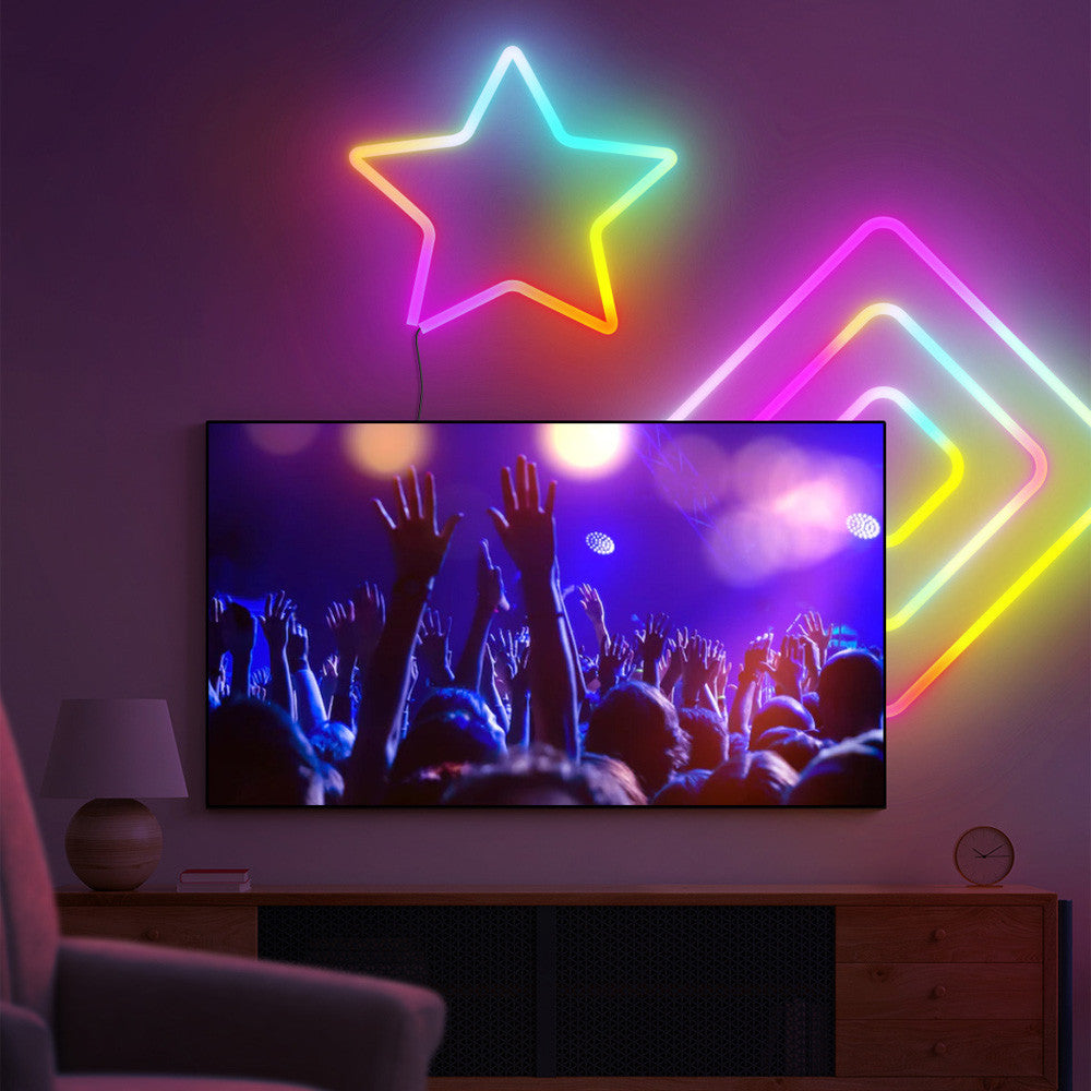 10м Гнучка неонова стрічка RGB + пульт, з Bluetooth та Wi-Fi / Силіконове RGB підсвічування / Розумна RGB стрічка