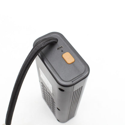 Автокомпресор із ліхтариком + 3 насадки, 35 л/хв, CQB002 / Автомобільний компресор для підкачування шин