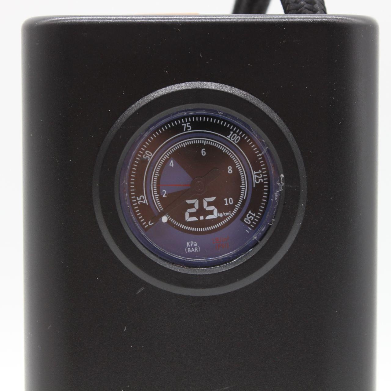 Автокомпресор із ліхтариком + 3 насадки, 35 л/хв, CQB002 / Автомобільний компресор для підкачування шин