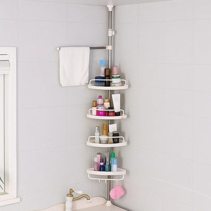 Кутова полиця для ванної 320х33см, Multi Corner Shelf GY-188 White, Білий / Розсувна полиця для ванної кімнати