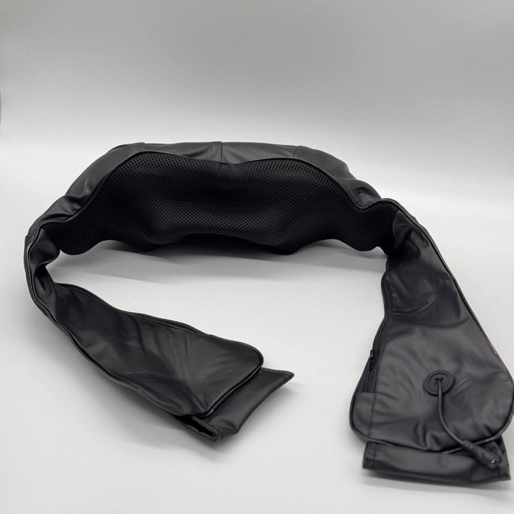 Роликовий масажер для спини та шиї Massager of Neck Kneading, Чорний / Масажна накидка