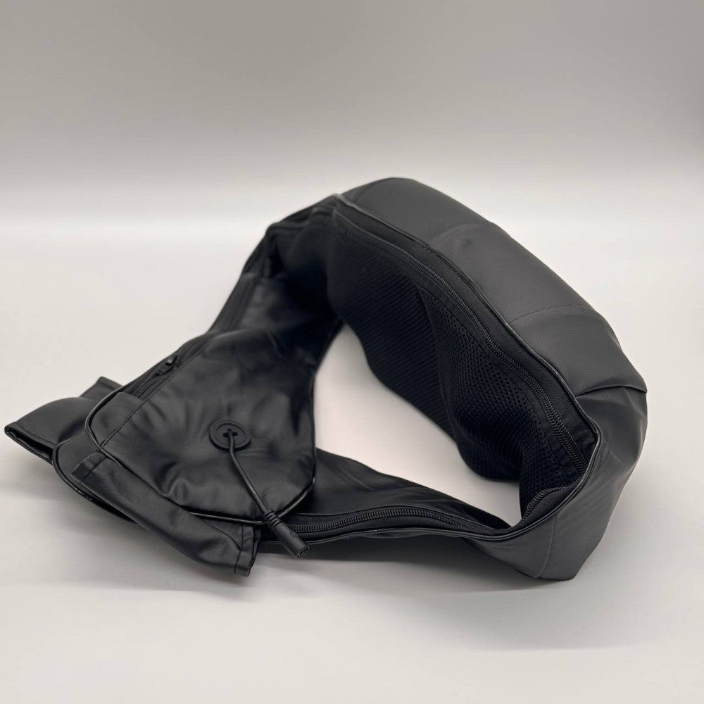 Роликовий масажер для спини та шиї Massager of Neck Kneading, Чорний / Масажна накидка