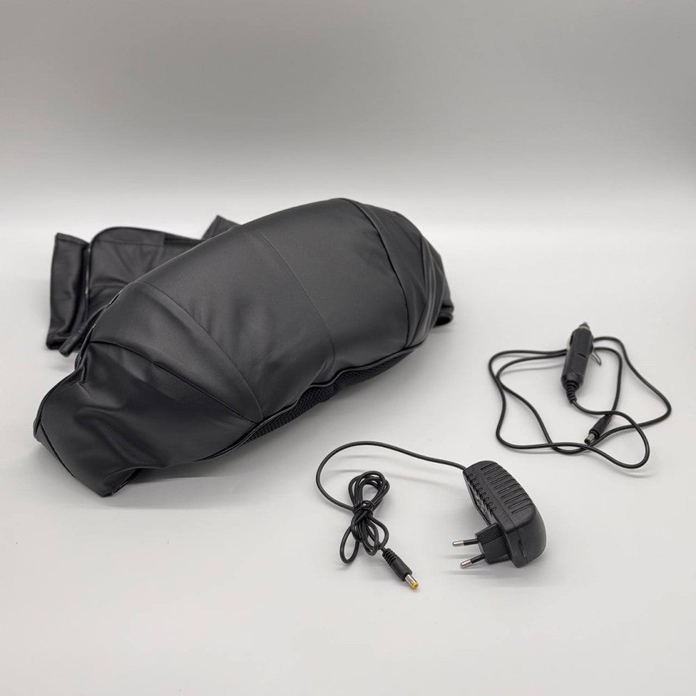 Роликовий масажер для спини та шиї Massager of Neck Kneading, Чорний / Масажна накидка