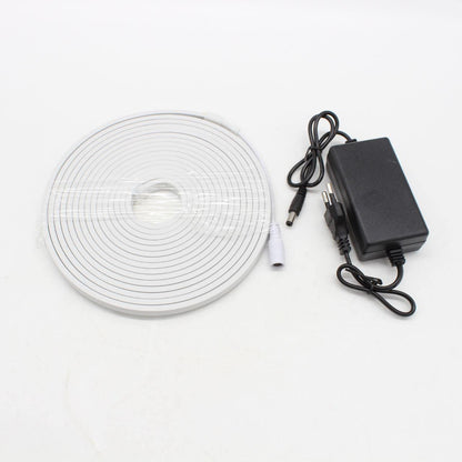 Гнучка неонова стрічка 5 м, LED NEON 12V-220V, Біла / Світлодіодна стрічка силіконова