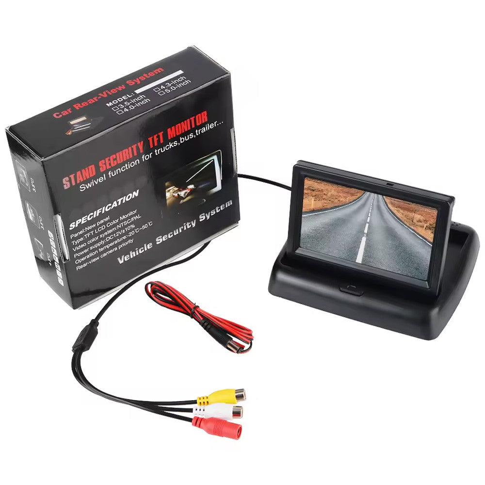 Складаний монітор для камери заднього виду 4.3" 12V-24V / Автомобільний монітор / Екран для камери в машину