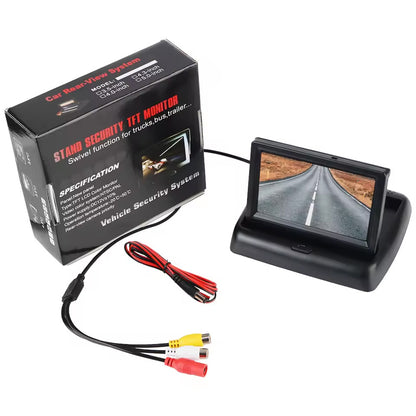 Складаний монітор для камери заднього виду 4.3" 12V-24V / Автомобільний монітор / Екран для камери в машину