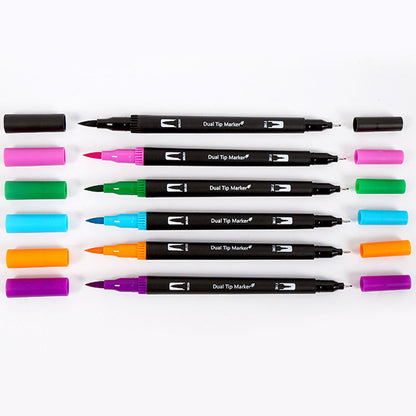 Акварельні маркери двосторонні 168шт з сумкою, Color pencil / Набір для малювання / Маркери для малювання