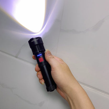 Ліхтарик ручний акумуляторний, від USB, Bailong BL X72 P50, Чорний / Світлодіодний LED ліхтар / Ліхтарик на акумуляторі