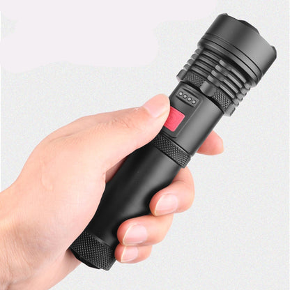 Ліхтарик ручний акумуляторний, від USB, Bailong BL X72 P50, Чорний / Світлодіодний LED ліхтар / Ліхтарик на акумуляторі