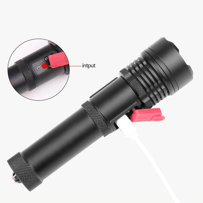 Ліхтарик ручний акумуляторний, від USB, Bailong BL X72 P50, Чорний / Світлодіодний LED ліхтар / Ліхтарик на акумуляторі