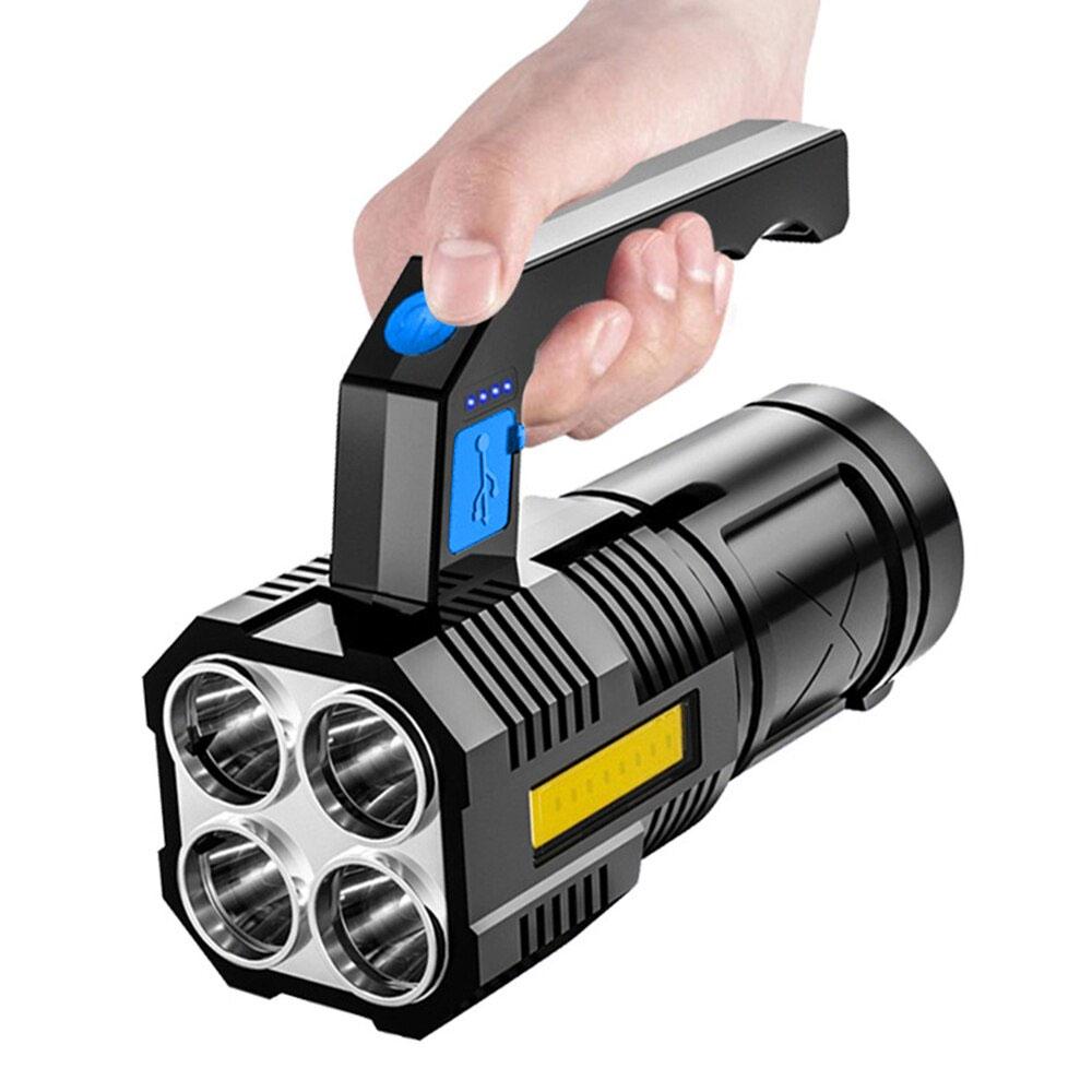 Світлодіодний ручний ліхтар 1200 мАг, 4LED, від USB Multi Fuction Portable Lamp, Чорний / Ліхтарик водонепроникний