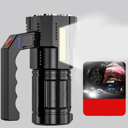 Світлодіодний ручний ліхтар 1200 мАг, 4LED, від USB Multi Fuction Portable Lamp, Чорний / Ліхтарик водонепроникний