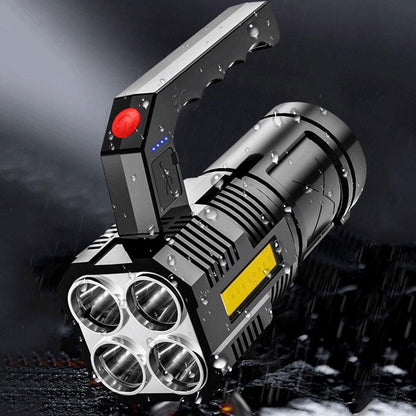 Світлодіодний ручний ліхтар 1200 мАг, 4LED, від USB Multi Fuction Portable Lamp, Чорний / Ліхтарик водонепроникний