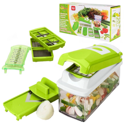 Овочерізка для нарізки овочів та фруктів, NICER DICER, Зелений / Подрібнювач продуктів / Мультирізка універсальна