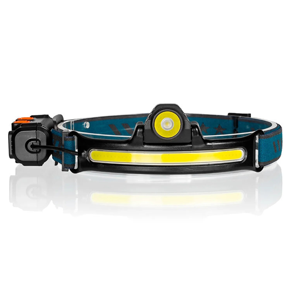 Ліхтарик налобний BL-W678-2-P50 + COB, зі зумом та USB, Чорний / Акумуляторний ліхтар на голову / Ліхтар на лоб