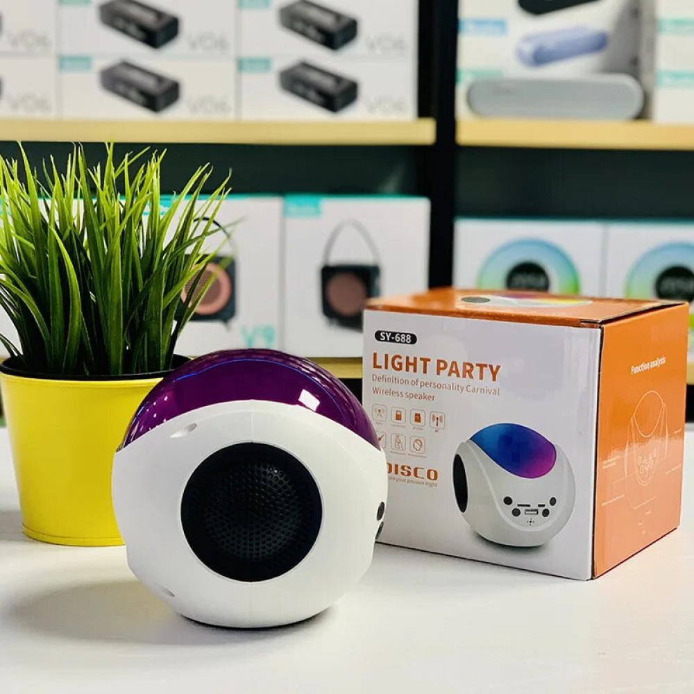 Нічник RGB LIGHT з bluetooth колонкою та підтримкою FM/SD карт / Настільна акумуляторна лампа