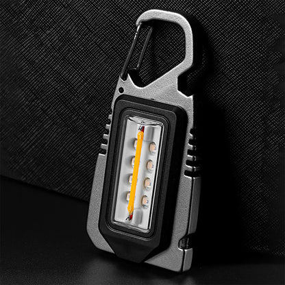 Міні ліхтар брелок з USB та карабіном, 8 LED, / Портативний світлодіодний ліхтарик на ключі