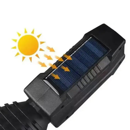 Ліхтар акумуляторний CX-8809 Multifunction Searchligh із сонячною панеллю, Чорний / Ручний світлодіодний прожектор