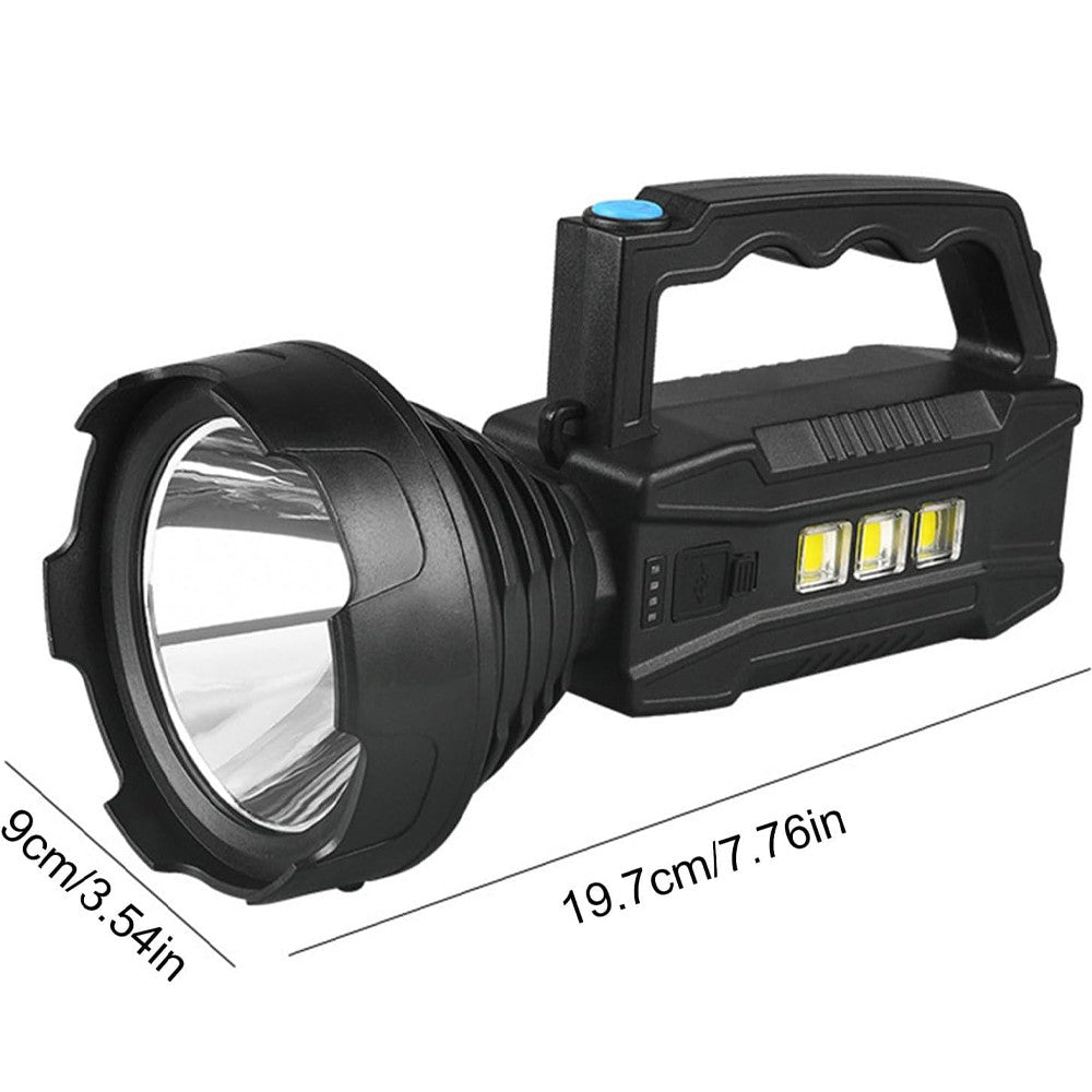 Ліхтар акумуляторний CX-8809 Multifunction Searchligh із сонячною панеллю, Чорний / Ручний світлодіодний прожектор
