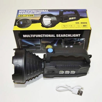 Ліхтар акумуляторний CX-8809 Multifunction Searchligh із сонячною панеллю, Чорний / Ручний світлодіодний прожектор