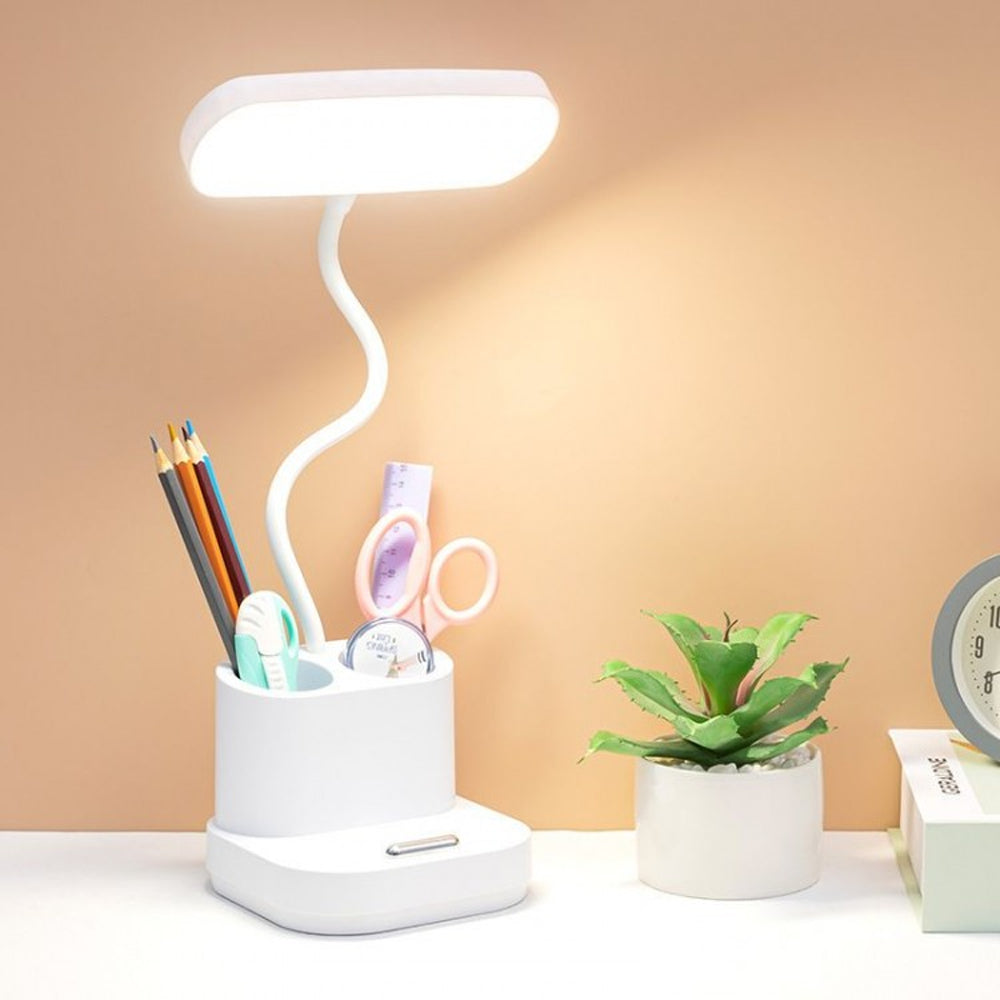 Акумуляторна настільна лампа з USB, 40 LED, DIGAD 1958, Білий / Гнучка світлодіодна лампа на акумуляторі