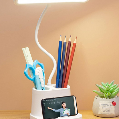 Акумуляторна настільна лампа з USB, 40 LED, DIGAD 1958, Білий / Гнучка світлодіодна лампа на акумуляторі
