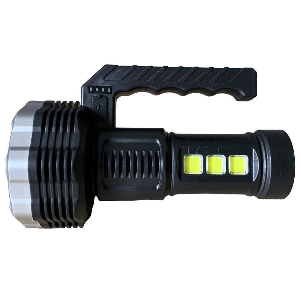 Ліхтар акумуляторний ручний, 4 режими, з USB зарядкою, BL-913, Чорний / Переносний ліхтар з боковим світлом