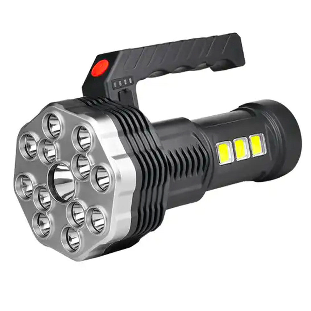 Ліхтар акумуляторний ручний, 4 режими, з USB зарядкою, BL-913, Чорний / Переносний ліхтар з боковим світлом