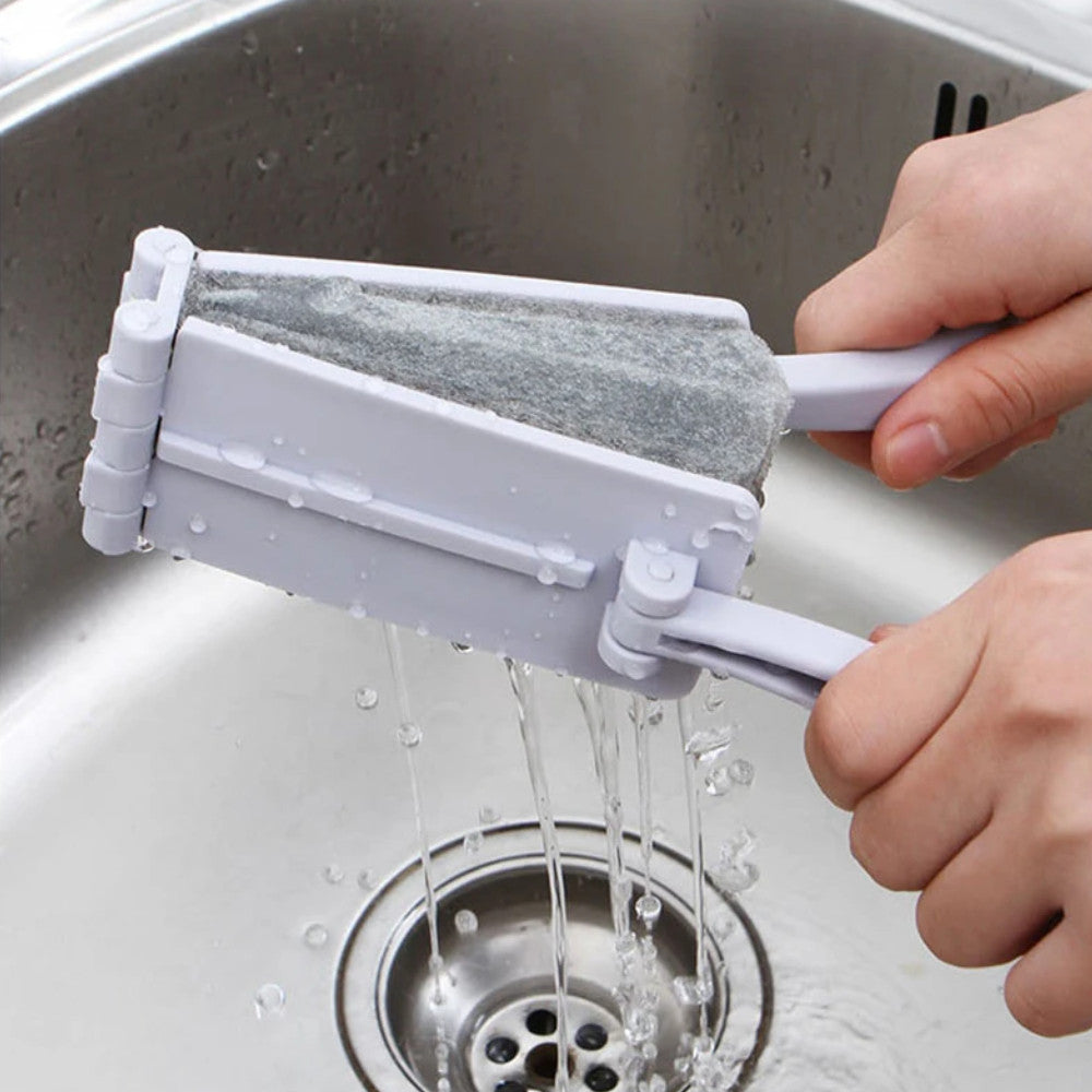 Складна очищаюча губка з ручкою WASHER AND534, Колір Рандом / Універсальна губка для миття вікон і скла
