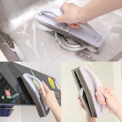 Складна очищаюча губка з ручкою WASHER AND534, Колір Рандом / Універсальна губка для миття вікон і скла