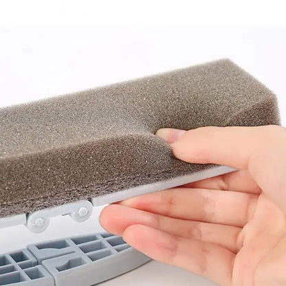 Складна очищаюча губка з ручкою WASHER AND534, Колір Рандом / Універсальна губка для миття вікон і скла