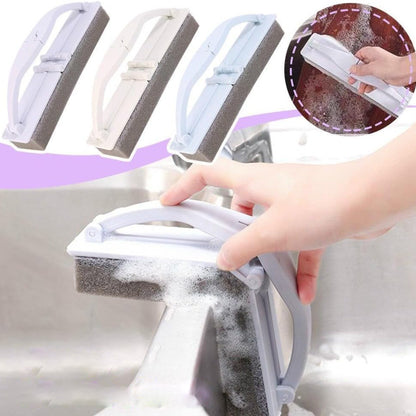 Складна очищаюча губка з ручкою WASHER AND534, Колір Рандом / Універсальна губка для миття вікон і скла