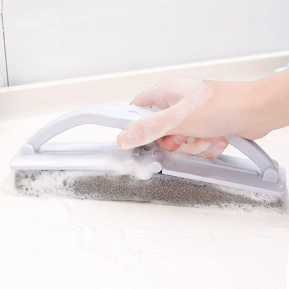 Складна очищаюча губка з ручкою WASHER AND534, Колір Рандом / Універсальна губка для миття вікон і скла