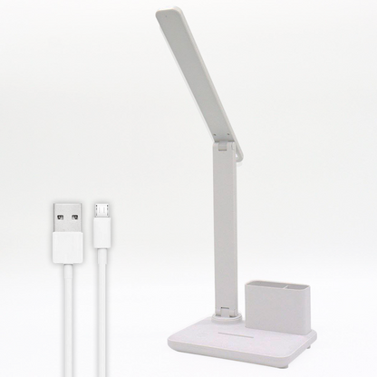 Настільна лампа з органайзером від USB, BL 3301, Білий / Лампа світлодіодна з підставкою для телефону