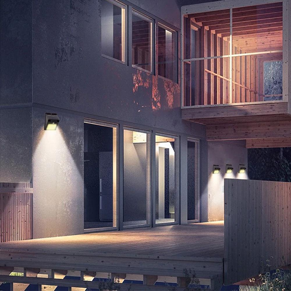 Вуличний LED світильник із сонячною панеллю, 20LED / Настінний фасадний світильник-ліхтар