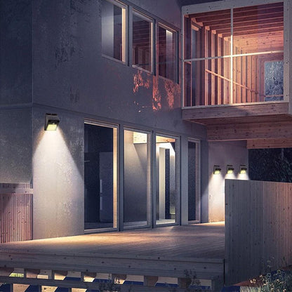 Вуличний LED світильник із сонячною панеллю, 20LED / Настінний фасадний світильник-ліхтар