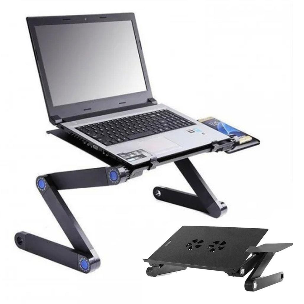 Столик розкладний для ноутбука T8 з охолодженням / Столик трансформер для ноутбука з вентилятором
